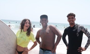 Our instructors with a client in Tamraght Morocco