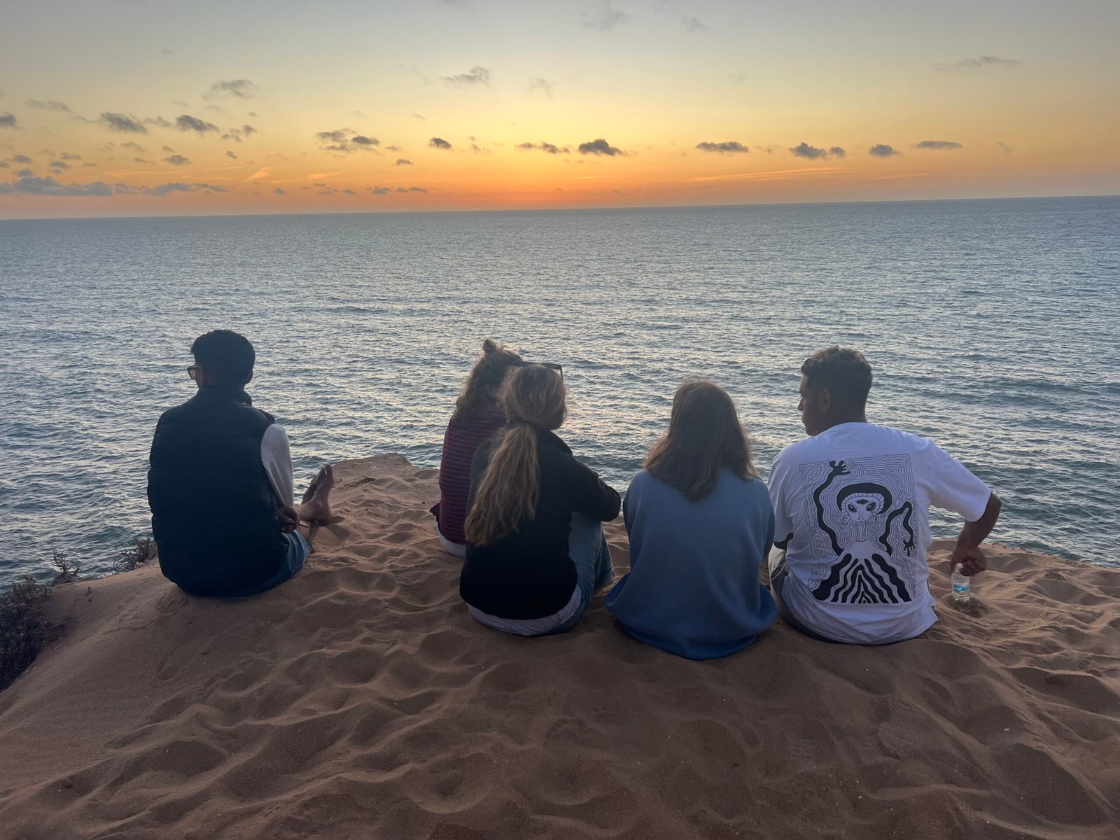 Chilling at the beach during sunset in Tamraght Morocco