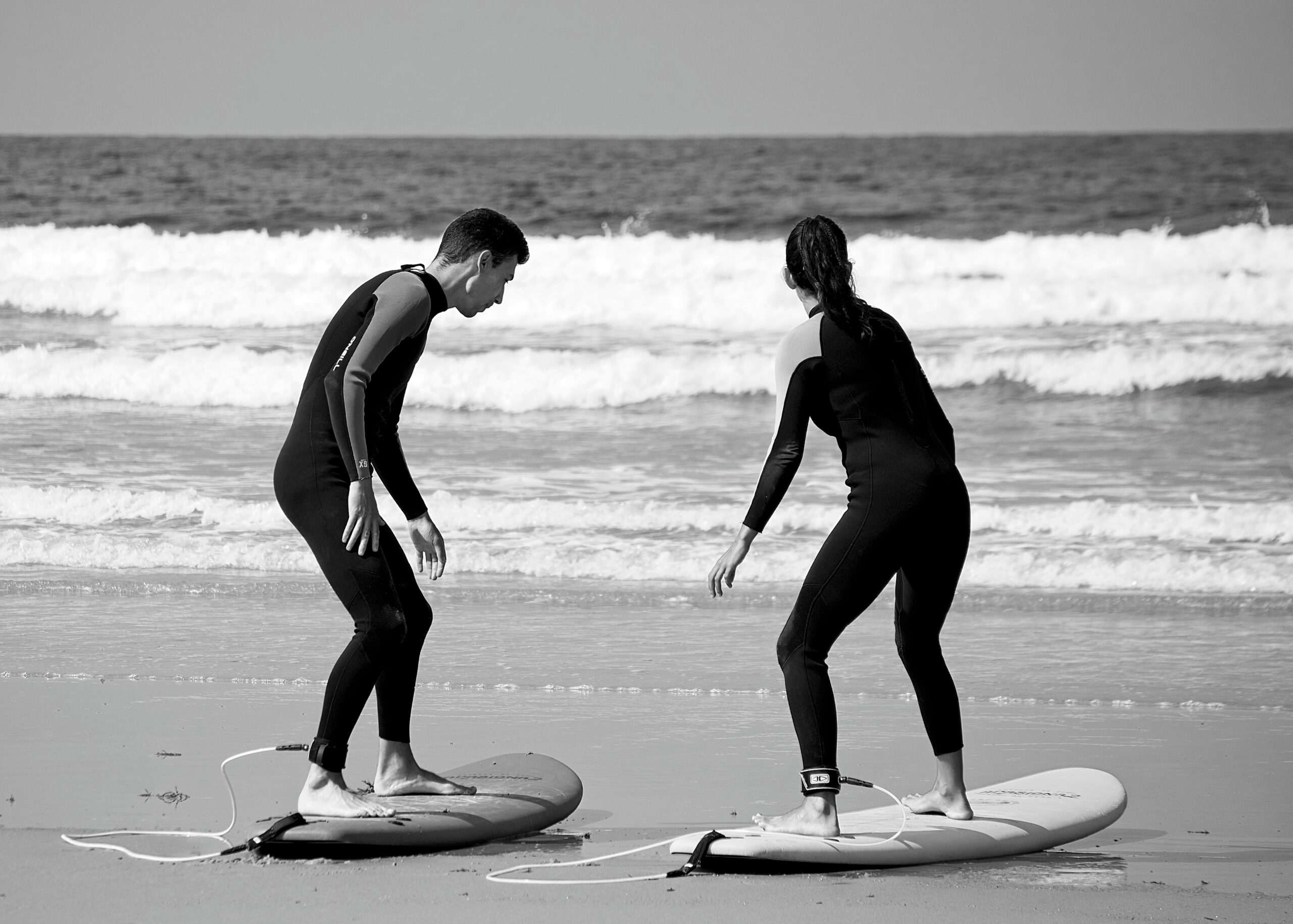 Guests during surf lessons in Taghazout