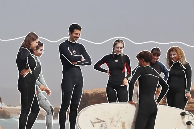 PaddleOut Morocco surf coaches and guests at the surf camp