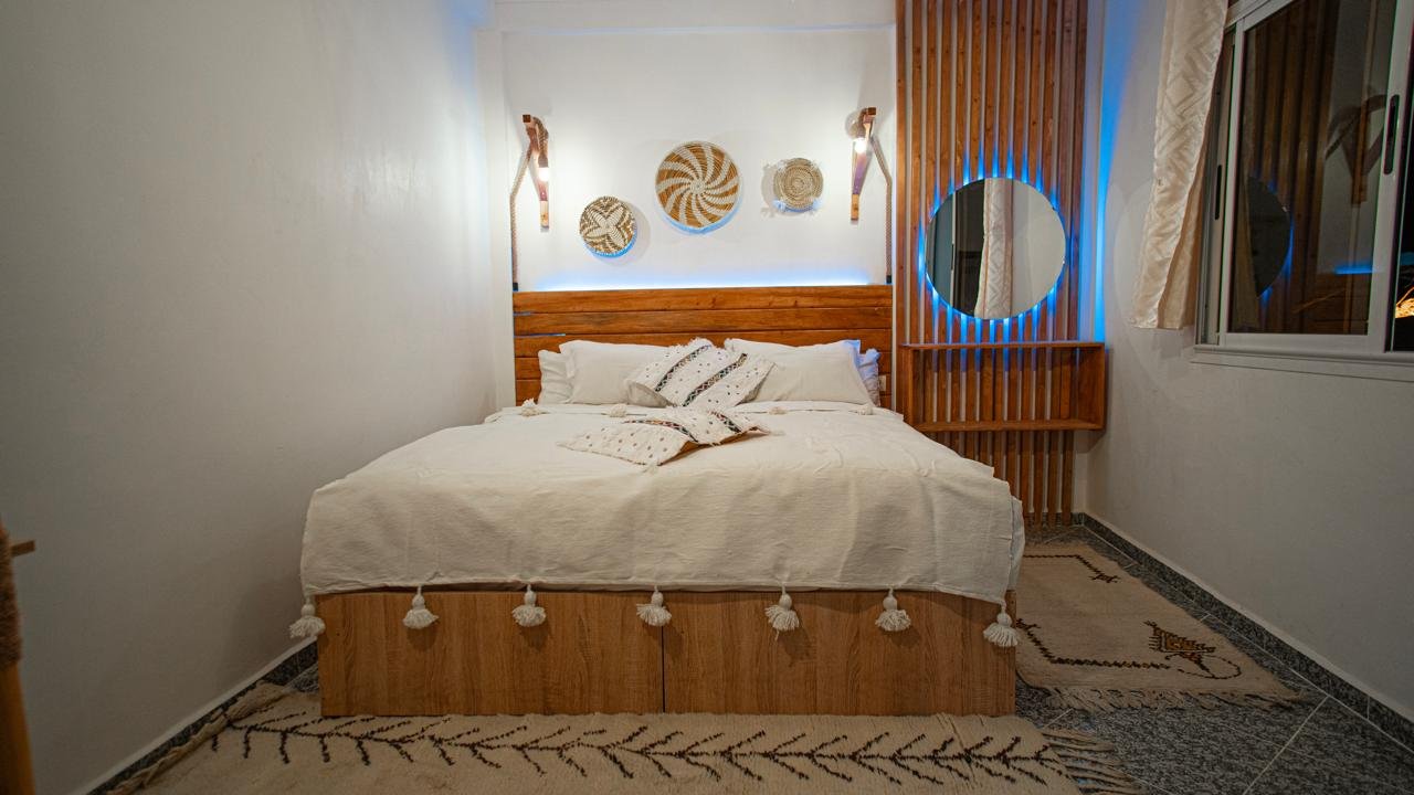 Bedroom at PaddleOut Morocco surf house
