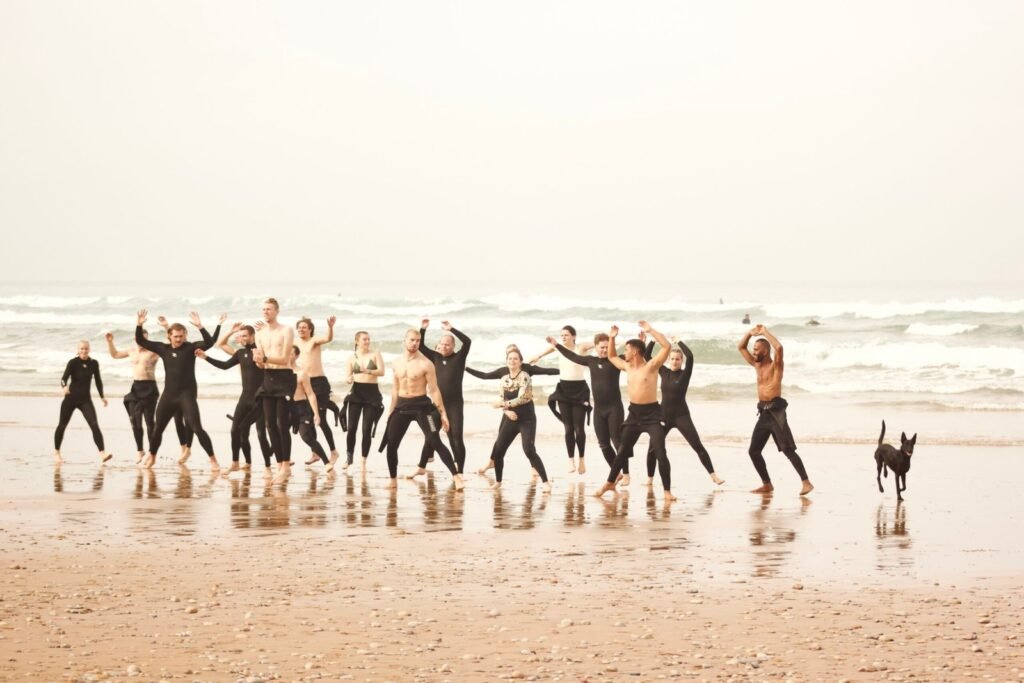 Surfers in the lineup